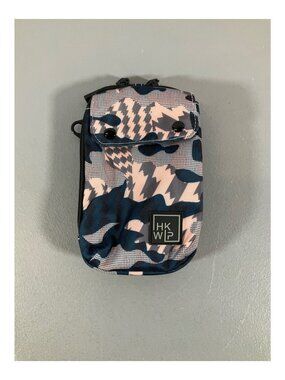 HKWIP Camouflage Leather Accessory Pouch - Unisex, Multi-Compartment with Detach